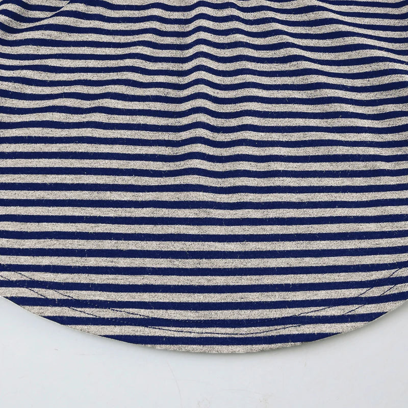 Korean Style Stripe Patchwork Women T-Shirts Short Sleeves Slim Fit Simple Causal Office Lady Clothing